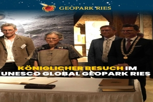 The UNESCO Global Geopark Ries welcomed a high-ranking visitor at the end of June: Thailand's Royal Highness Princess Maha Chakri Sirindhorn traveled to the Ries crater to gain a personal impression of its unique geological and cultural diversity.