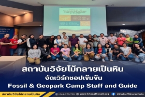 สถาบันวิจัยไม้กลายเป็นหิน จัดอบรม Workshop for Fossil & Geopark Camp Staff and Guide